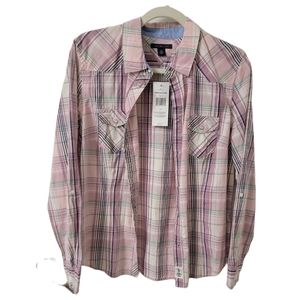 Tommy Hilfiger plaid button up shirt